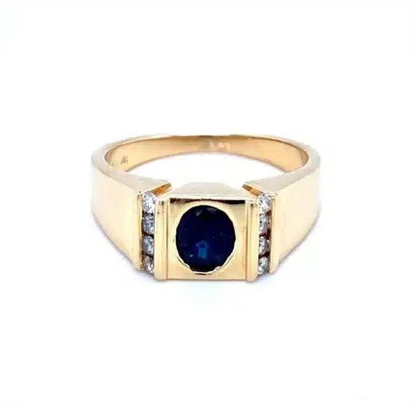 1ct Sapphire Ring with Diamonds, Alaska Mint
