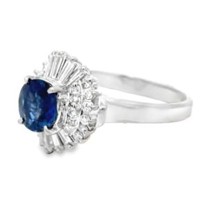 Diamond & Sapphire Platinum Ring, Alaska Mint