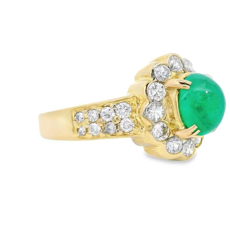 18k Emerald & Diamond Ring, Alaska Mint