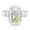 Ladies Diamond White Gold Gold Quartz Ring, Alaska Mint