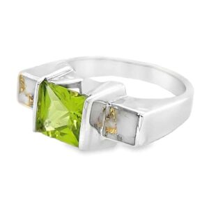 Peridot & Gold Quartz Ladies Ring, Alaska Mint
