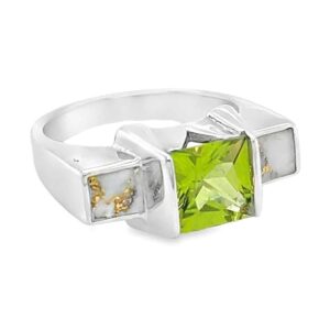 Peridot & Gold Quartz Ladies Ring, Alaska Mint