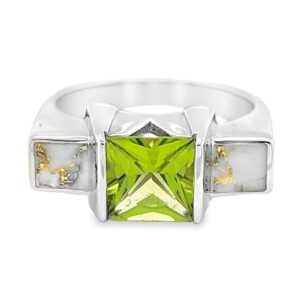 Peridot & Gold Quartz Ladies Ring, Alaska Mint