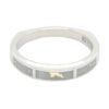 White Gold Gold Quartz Rectangle Inlaid Band, Alaska Mint