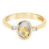 Round Diamond Gold Quartz Oval Ring, Alaska Mint