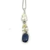 Platinum 1.08ct Sapphire & Diamond Pendant, Alaska Mint