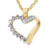 Open Heart Design Tanzanite & Diamond 14k Pendant, Alaska Mint