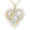 Diamond Gold Quartz Heart Pendant, Alaska Mint