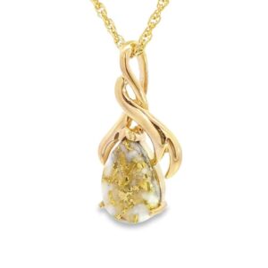 Gold Quartz Pendant, Alaska Mint
