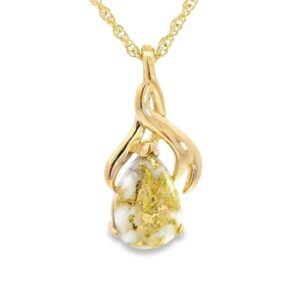 Gold Quartz Pendant, Alaska Mint