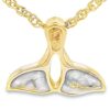 Gold Quartz Whale Tail Pendant, Alaska Mint