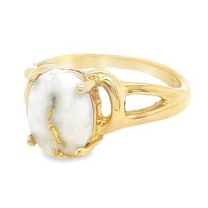 Ladies Gold Quartz Ring, Alaska Mint