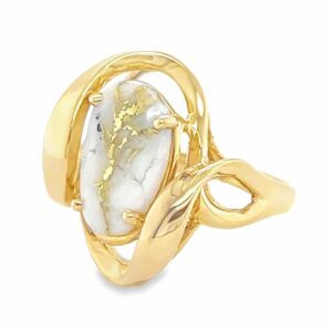 Ladies Gold Quartz Ring, Alaska Mint