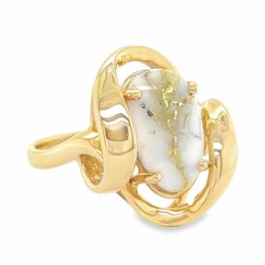 Ladies Gold Quartz Ring, Alaska Mint
