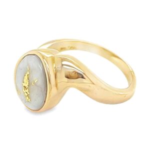 Ladies Gold Quartz Ring, Alaska Mint