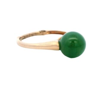 8mm Ball Jade Ring 18k Rose Gold, Alaska Mint