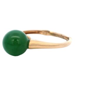 8mm Ball Jade Ring 18k Rose Gold, Alaska Mint