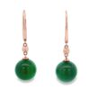 Jade Ball Earrings in 18k Rose Gold, Alaska Mint