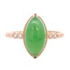 Jade Marquis Ring 18k Rose Gold with Diamonds, Alaska Mint