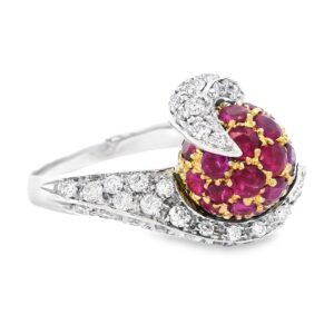Platinum Ruby Diamond Ring, Alaska Mint