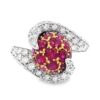 Platinum Ruby Diamond Ring, Alaska Mint