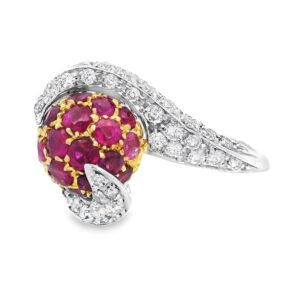Platinum Ruby Diamond Ring, Alaska Mint