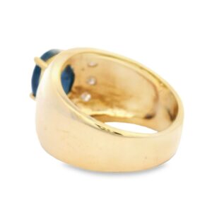 Blue Sapphire & Diamond Ring, Alaska Mint