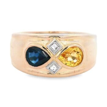 Yellow & Blue Sapphire Ring, Alaska Mint