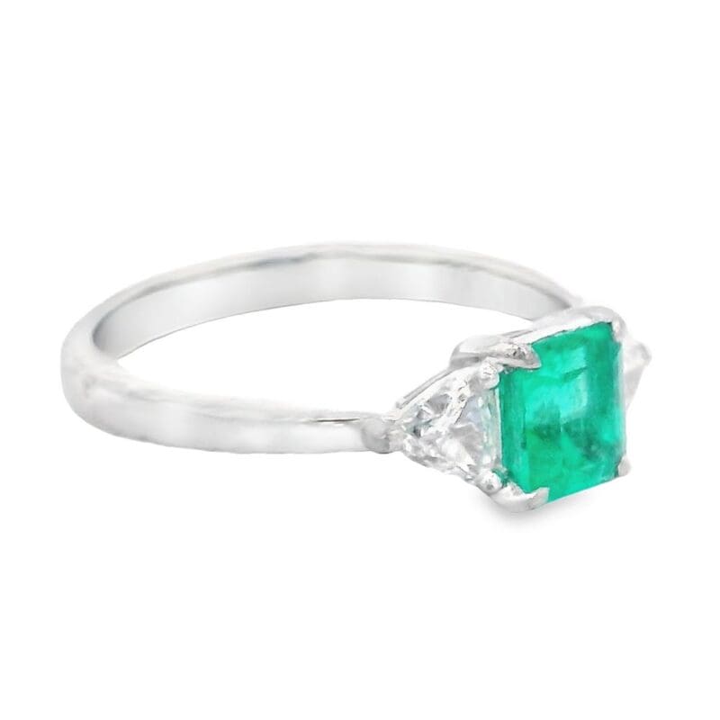 Platinum Emerald Diamond Ring, Alaska Mint