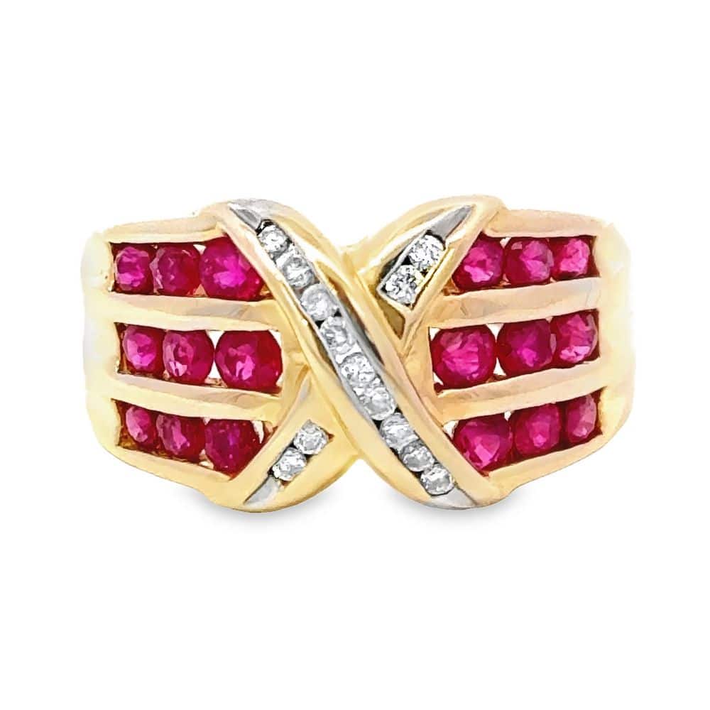 Crossover Ruby & Diamond Ring, Alaska Mint