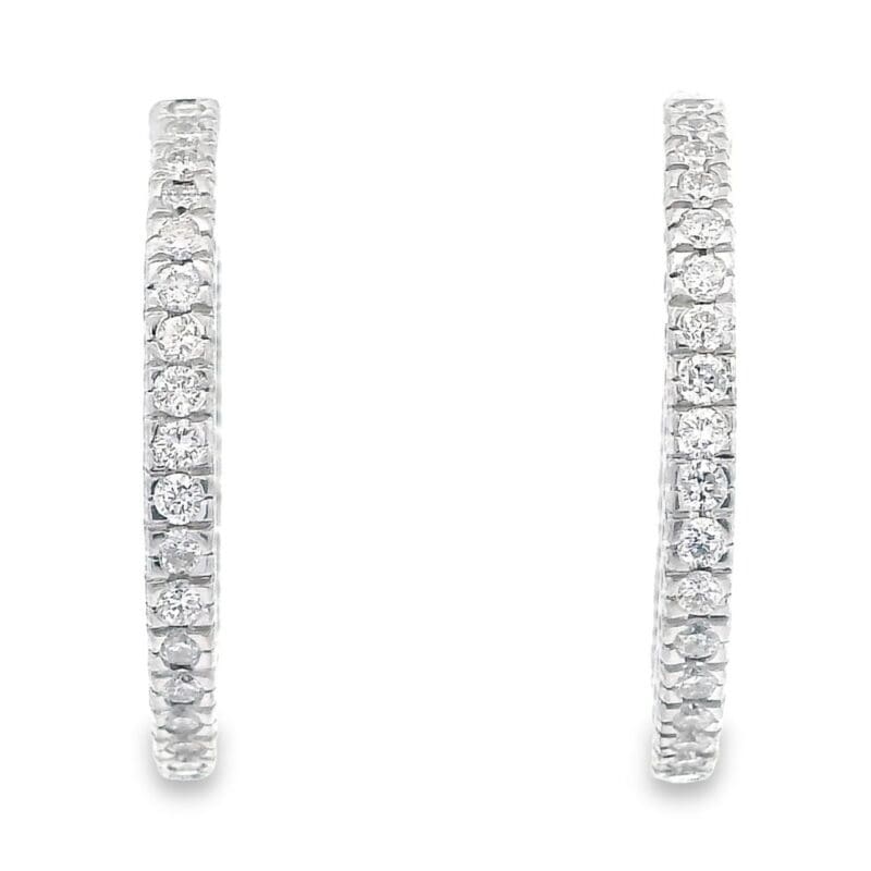 Diamond Hoop 18k Earrings, Alaska Mint