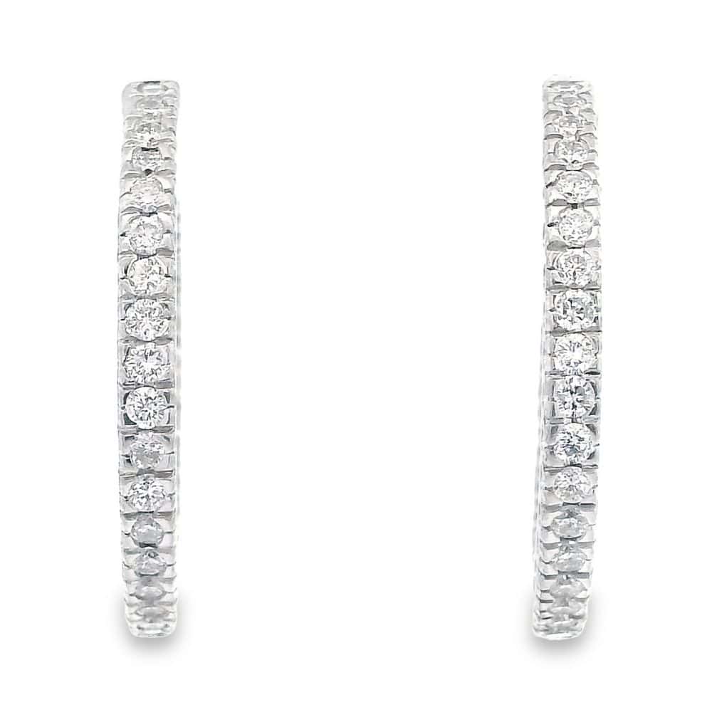 Diamond Hoop 18k Earrings, Alaska Mint