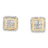 Square .60ct Diamond 14k Earrings, Alaska Mint