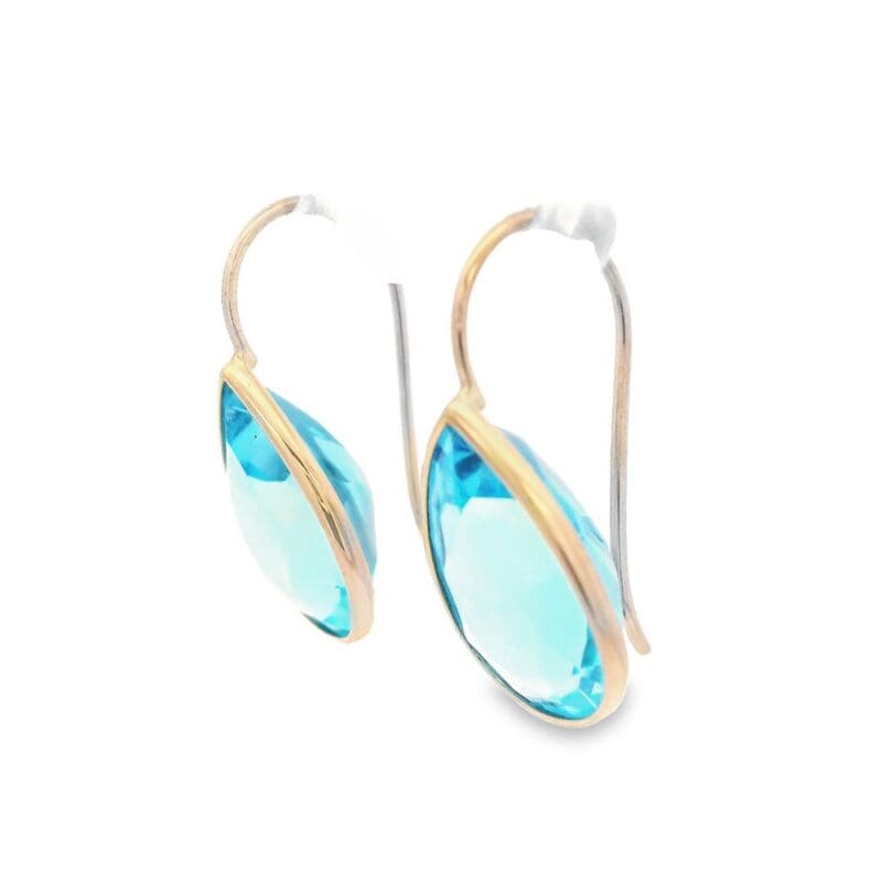 Blue Topaz Teardrop Earrings, Alaska Mint