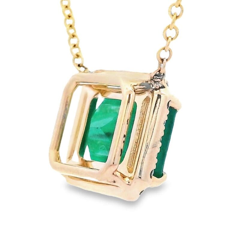 2.76ct Emerald Pendant with Diamonds, Alaska Mint