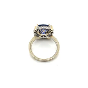 Tanzanite 18k Ring with Diamonds, Alaska Mint