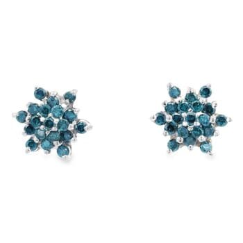 .55ct Blue Diamond Earrings, Alaska Mint