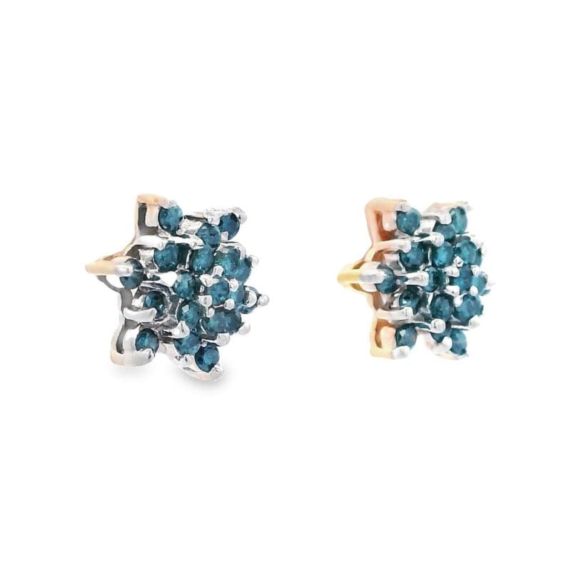 .55ct Blue Diamond Earrings, Alaska Mint