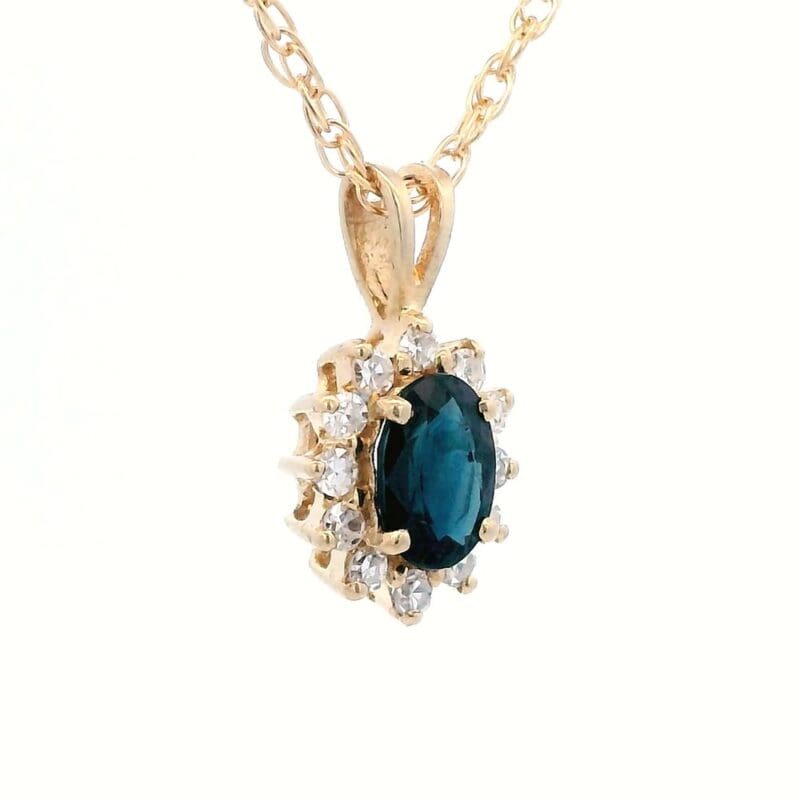 Sapphire Pendant with Diamonds, Alaska Mint