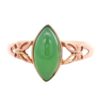 Marquis Jade Ring 18k Rose Gold, Alaska Mint