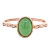 Oval Jade Ring 18k Rose Gold, Alaska Mint
