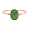 Oval Jade Ring 18k Rose Gold, Alaska Mint