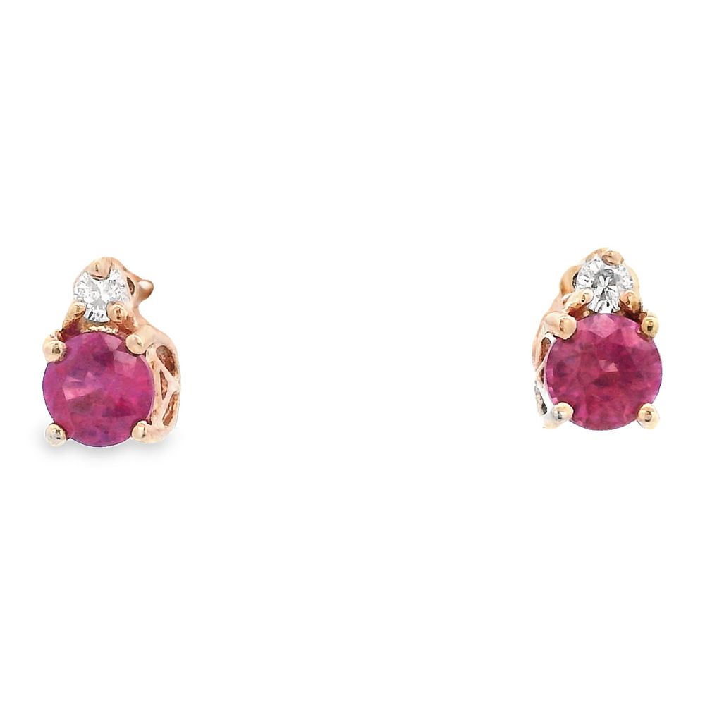 .65ct Ruby & Diamond Earrings, Alaska Mint