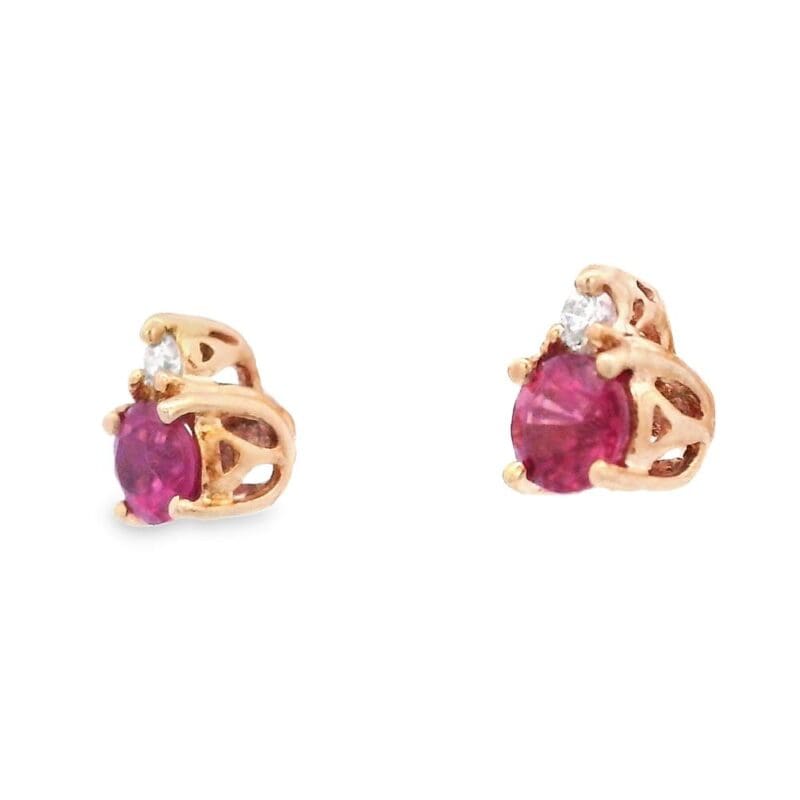 .65ct Ruby & Diamond Earrings, Alaska Mint