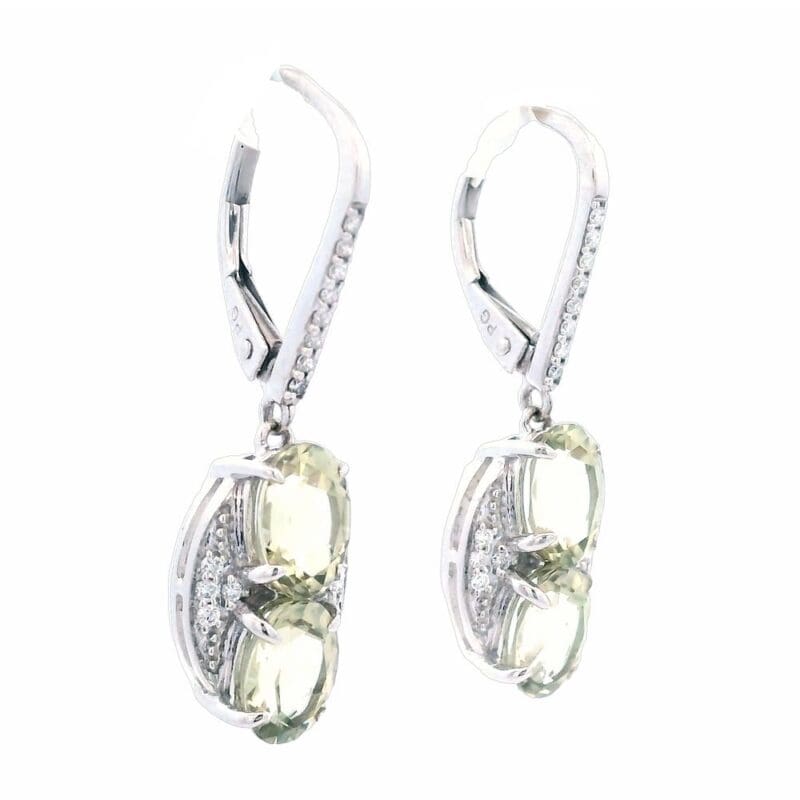 3ct Chrysoberyl Earrings with Diamonds, Alaska Mint