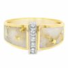 Gold Quartz Double Sided Ring, Alaska Mint