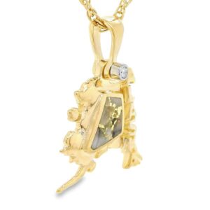 Gold Quartz Alaska Pendant, Alaska Mint