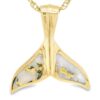 Gold Quartz Whale Tail Pendant, Alaska Mint