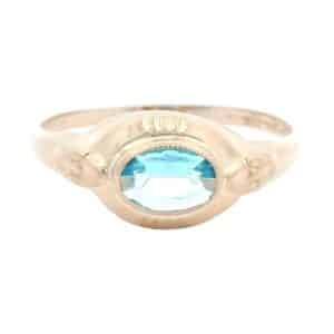 Blue Glass Estate Ring, Alaska Mint
