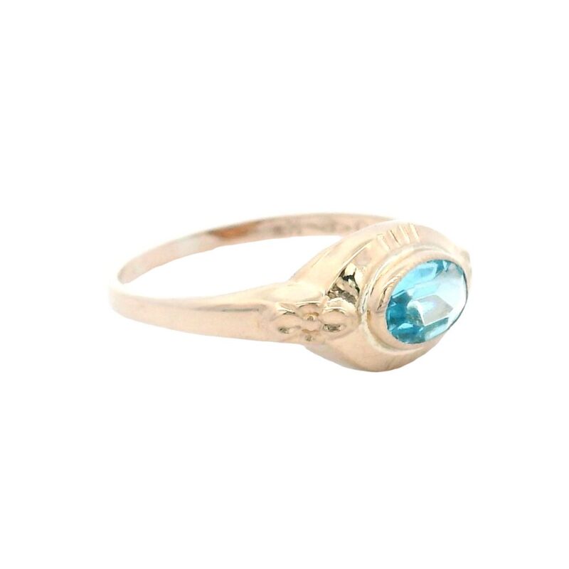 Blue Glass Estate Ring, Alaska Mint